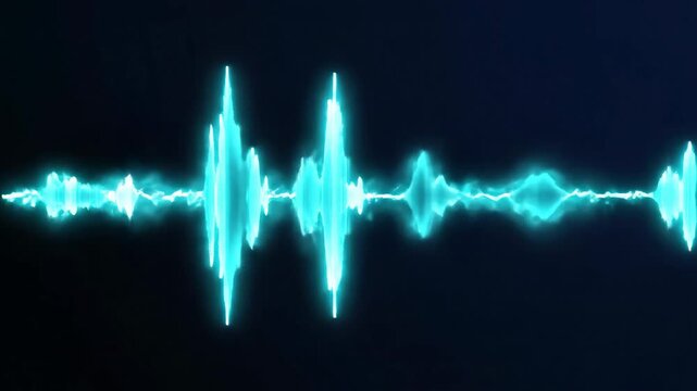 Dynamic Audio Waveform Visualization with Amplifying Signals in Blue Light Spectrum