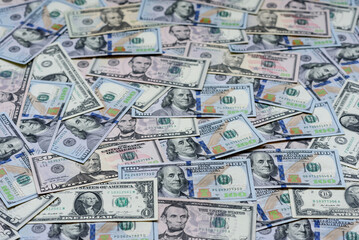 Fototapeta premium Cash, US dollar currency, financial and business flows. US dollar cash