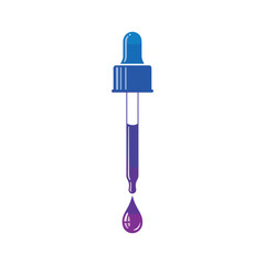 Dropper Bottle with Purple Liquid Dropping