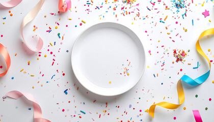 Celebration Mockup with Confetti