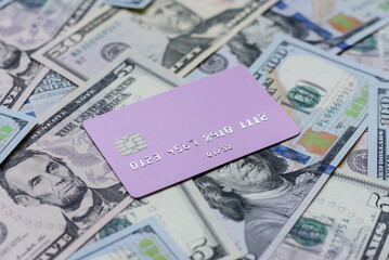 A credit card for contactless cashless payments via a terminal or online. A credit card