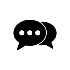 Fototapeta premium Minimalistspeechbubbleiconwiththreedotsforchatormessage