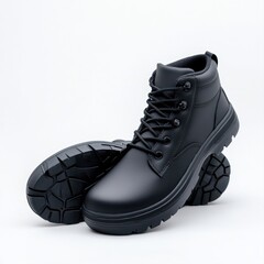 Stylish Black Leather Hiking Boots for Outdoor Adventures and Everyday Wear