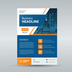 business flyer brochure design template. and single page layout design. A4 size scale and Easy for editing	
