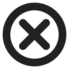 Obraz premium Minimalist Close Delete Icon Vector for UI Design and Web Interface