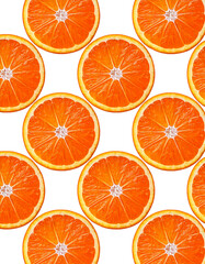 背景素材 リアルな輪切りミカンのシームレスパターン PNG Background Seamless pattern Realistic Mandarin Orange Slice 