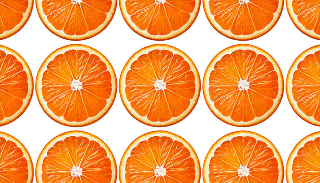 背景素材 リアルな輪切りミカンのシームレスパターン PNG Background Seamless pattern Realistic Mandarin Orange Slice 