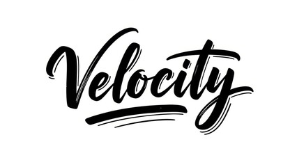 Velocity Handwritten Brush Script Lettering