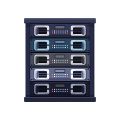 Fototapeta premium Server Rack with Network Equipment