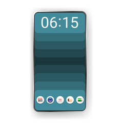 Minimal Mobile App Home Screen UI Flat Design