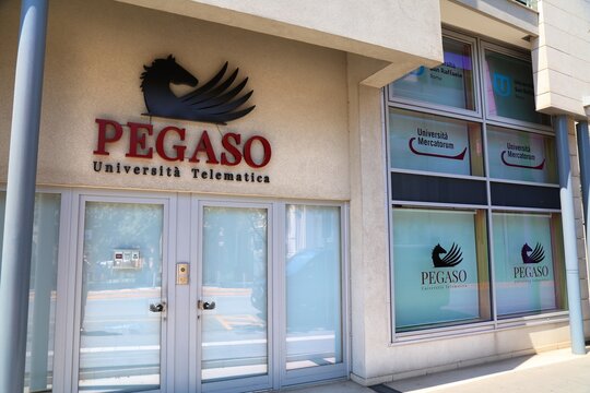 MESSINA, ITALY - AUGUST 13, 2024: Pegaso Online University in Messina, Italy. Italian name: Pegaso Universita Telematica.