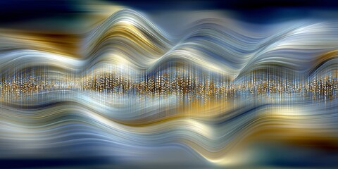 AI-generated abstract illustration of a colorful glowing curvy composition in light, bright colors