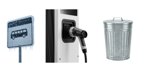 Charging Station and Trash Can