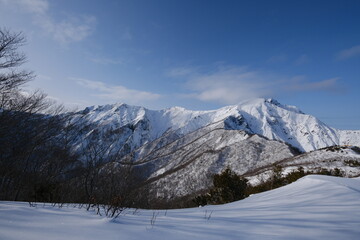 冬 雪の谷川岳 日本
