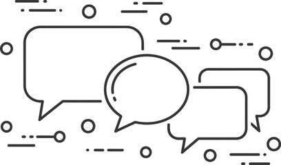 Collection of hand drawn speech bubbles and thought bubbles in various shapes and styles