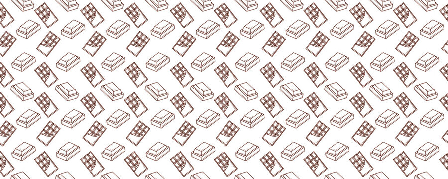 Line Chocolate Seamless Pattern - 1