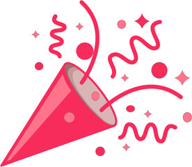 confetti party popper vector illustration