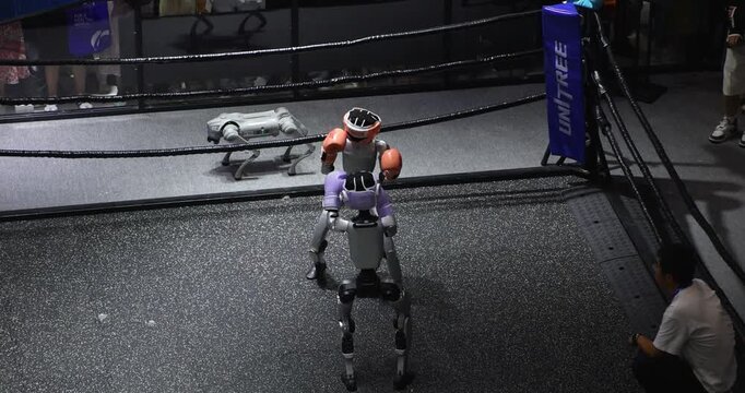 Robots Boxing Competition - Humanoid Fighting Match Event