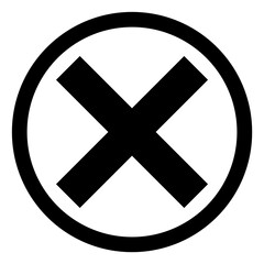 Obraz premium Close Icon in Circle - Minimalist Delete, Cancel, and Error Cross Symbol png