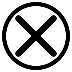 Obraz premium Close Cancel X Icon in Circle, Remove and Dismiss Symbol for App and UI Design