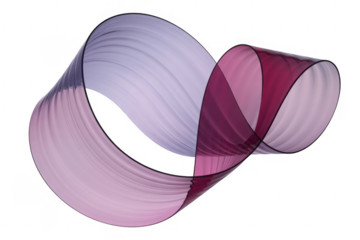 Pink and purple twisted ribbon pink ribbon purple ribbon isolated on a transparent background