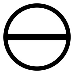 Minus Line Remove Icon Circle Minimal Interface Symbol Isolated PNG