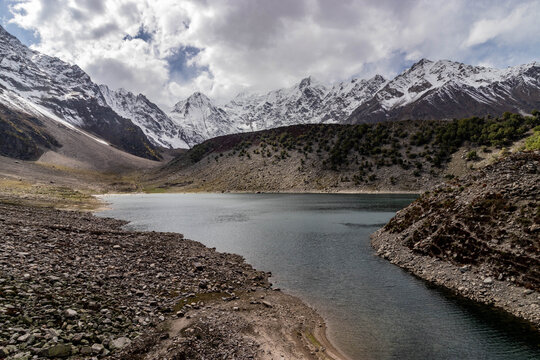 Rama lake under Chongra peaks, Gilgit-Baltistan region of Pakistan