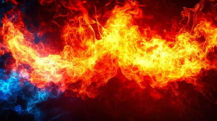 Fototapeta premium Abstract Fire and Ice element against each other background