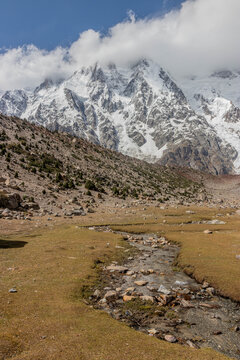 Herrligkoffer Base Camp under Nanga Parbat mountain, Gilgit-Baltistan region in Pakistan