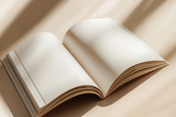 Open book with clean pages