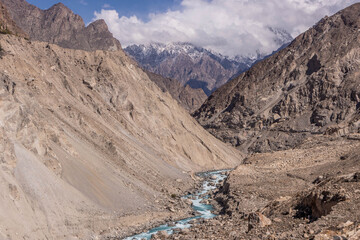 Karakoram highway in Hunza valley, Gilgit-Baltistan region of Pakistan