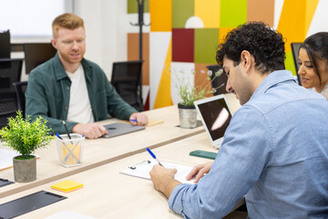 Business people collaborating during office meeting