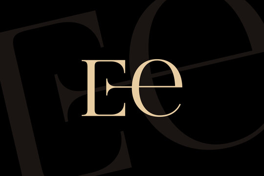 EE letter logo icon design. Classic style luxury initials monogram.