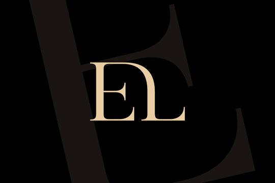 EL or LE letter logo icon design. Classic style luxury initials monogram.