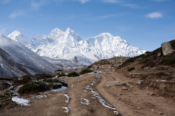 Landscape from Pheriche town area, EBC trekking, Nepal