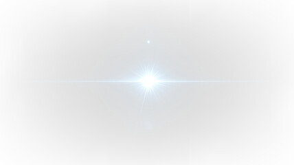 Bright light source shines on a transparent background creating an effect that draws attention