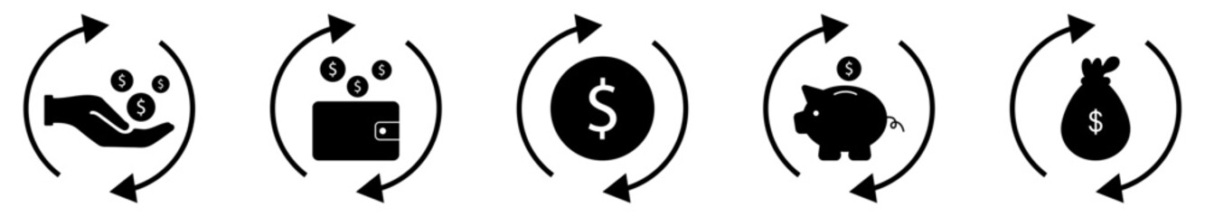 Set of cashflow icons
