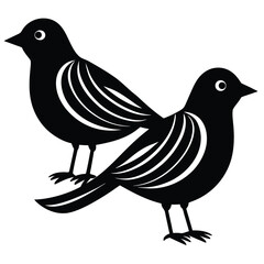 Obraz premium Birds icon vector set. fly illustration sign collection. nature symbol.