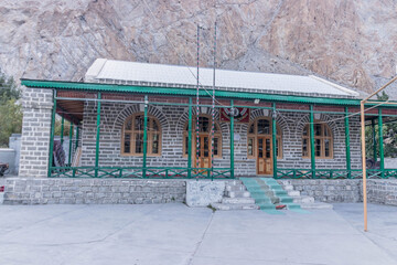 Jamatkhana (gathering place of Ismailis) in Passu village in Hunza valley, Pakistan