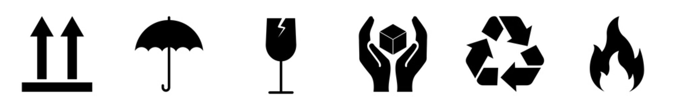 Set of fragil icons