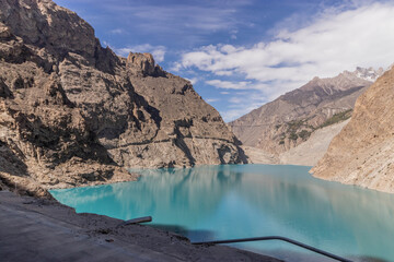 Attabad lake in Hunza valley, Gilgit-Baltistan region of Pakistan
