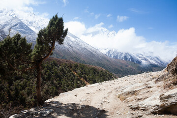 Landscape from Pangboche town area, EBC trekking, Nepal
