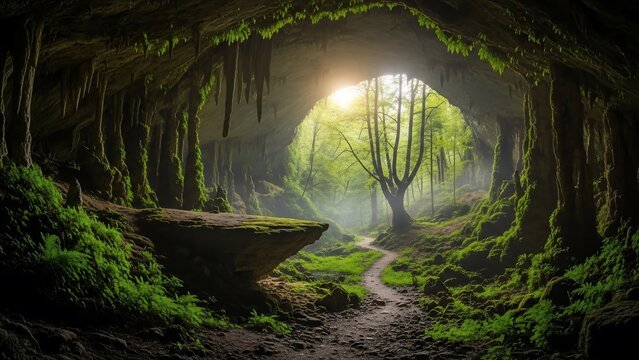 the rain in the forest