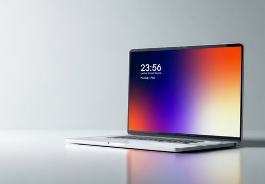 Laptop Screen Mockup Minimal Scene