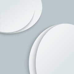 White paper background. Curved lines on a gray background, shadow overlay, and volume