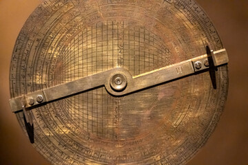 Ancient astronomical instrument with intricate design