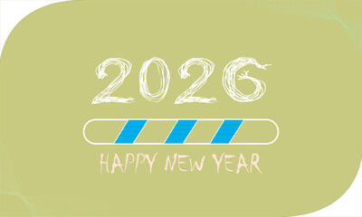 Happy new year 2026 vintage retro poster Vector design with holiday decoration. creative typography, and banner illustration for business sale card label.