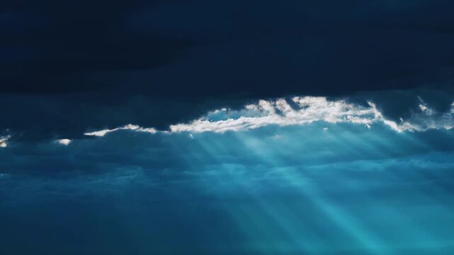 timelapse of beautiful blue sky with clouds on bright sunny day for abstract background. abstract storm clouds gathering over the vast ocean horizon