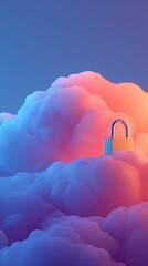 Cloud computing concept on blue circuit board, Abstract background of technology cloud computing with a glowing cloud icon on a blue circuit board. 3d Rendering