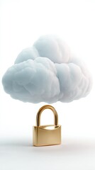 Cloud computing concept on blue circuit board, Abstract background of technology cloud computing with a glowing cloud icon on a blue circuit board. 3d Rendering